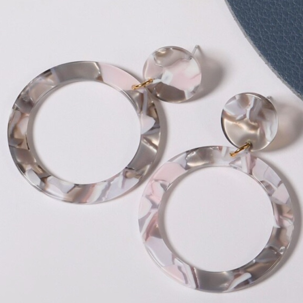 Circle Drop Earrings - Picture 1 of 5